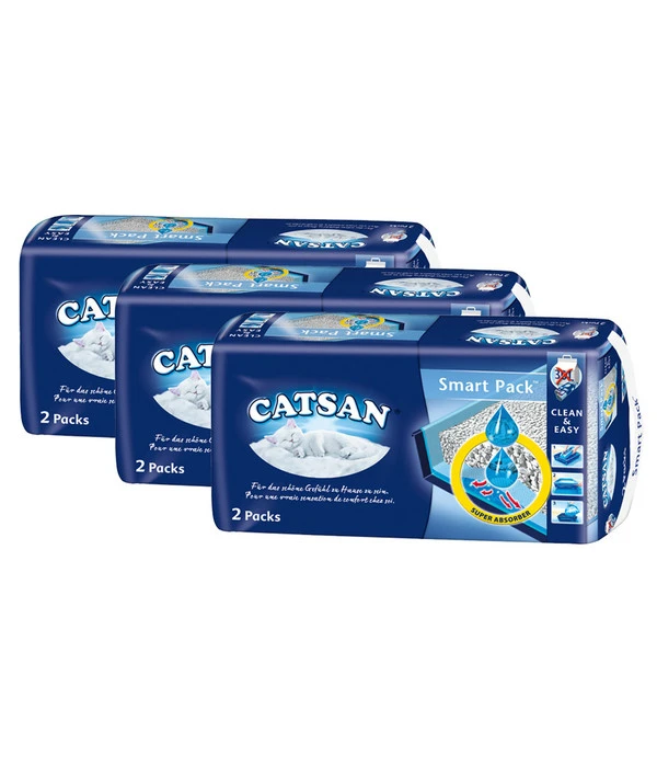 Catsan Katzenstreu Smart Pack, 3 X 2 Stück 3 Catsan Katzenstreu Smart Pack, 3 X 2 Stück
