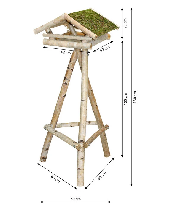 Dehner Natura Futterhaus Moosdach, Ca. B60/H130/T60 Cm 5 Dehner Natura Futterhaus Moosdach, Ca. B60/H130/T60 Cm – Bild 3