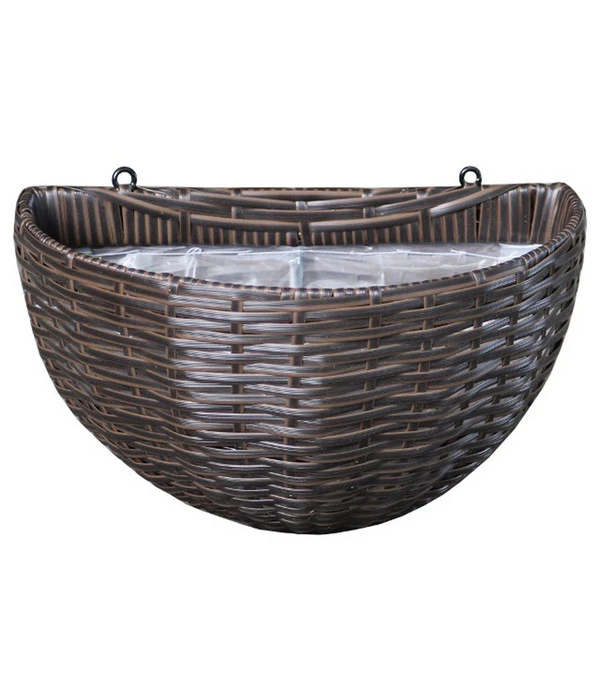 Dehner Polyrattan-Wandhänger, Braun 3 Dehner Polyrattan-Wandhänger, Braun