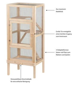 Silvio Design Nagervoliere "Woody", Ca. B60/H140/T44 Cm 11 Silvio Design Nagervoliere "Woody", Ca. B60/H140/T44 Cm -Gartenbedarf Angebote 2570539 WE IG 003 NagerheimWoody