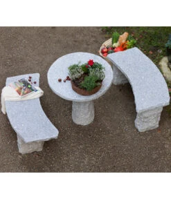 Dehner Granit-Gartenbank, Gebogen, 2-Sitzer 9 Dehner Granit-Gartenbank, Gebogen, 2-Sitzer -Gartenbedarf Angebote 2741668 2741676 WE MO 002 GranitTischRundGartenbank