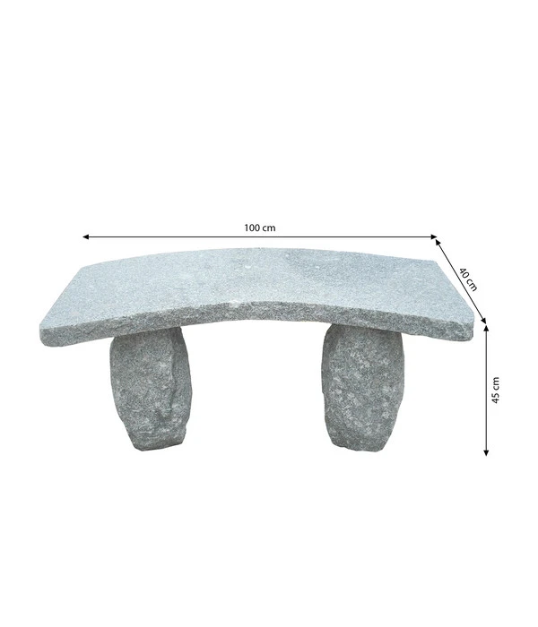 Dehner Granit-Gartenbank, Gebogen, 2-Sitzer 7 Dehner Granit-Gartenbank, Gebogen, 2-Sitzer – Bild 5