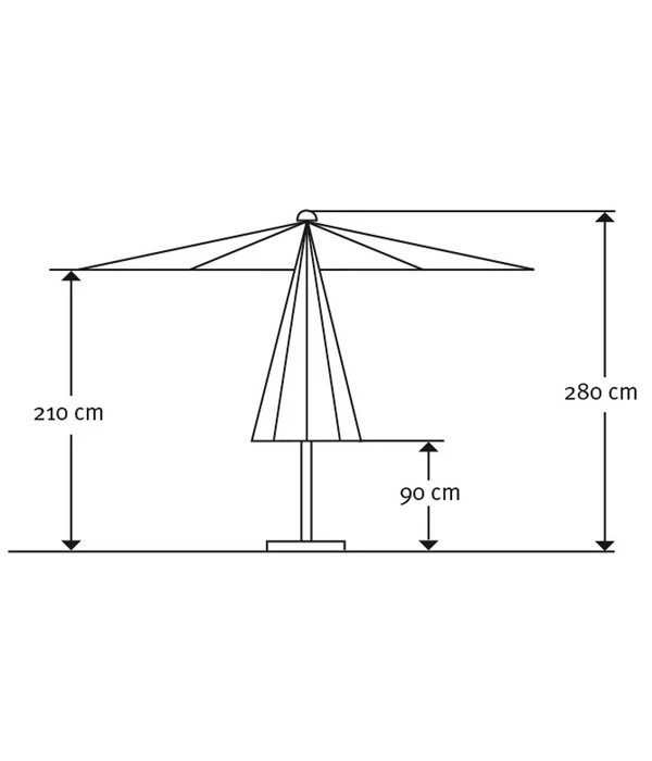 Schneider Premium Sonnenschirm Monaco, Granitgrau, Rund, Ca. Ø350 Cm 10 Schneider Premium Sonnenschirm Monaco, Granitgrau, Rund, Ca. Ø350 Cm – Bild 8