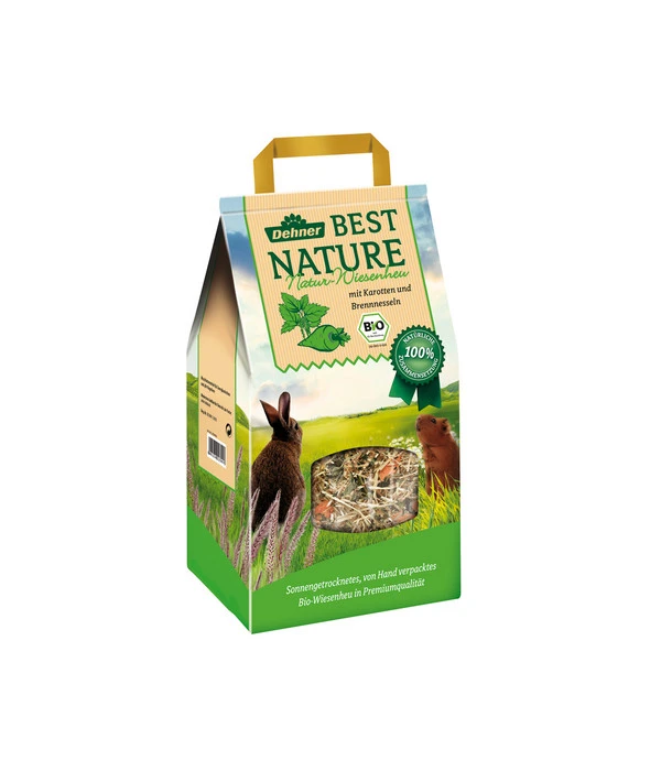 Dehner Best Nature Bio Natur-Wiesenheu, Mit Karotten, 1 Kg 3 Dehner Best Nature Bio Natur-Wiesenheu, Mit Karotten, 1 Kg