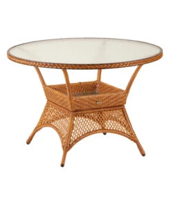 Best Alu-Korbtisch Madelene, Rund, Ca. Ø110/H73 Cm