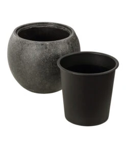 Dehner Polystone-Topf Kapstadt, Rund, Grau 12 Dehner Polystone-Topf Kapstadt, Rund, Grau -Gartenbedarf Angebote 3207990 3208022 WE DE 002 DehnerPolystoneTopfbauchiggrau