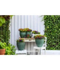 Dehner Keramik-Topf Jade, Rund -Gartenbedarf Angebote 4057220 4057246 4057261 WE MO 002 DehnerKeramikTopfJade