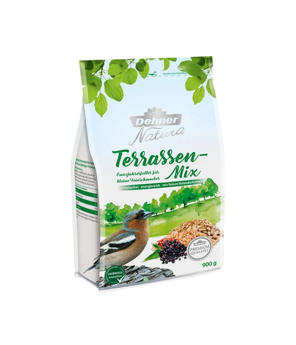 Dehner Natura Premium Ganzjahresfutter Terrassen-Mix 3 Dehner Natura Premium Ganzjahresfutter Terrassen-Mix