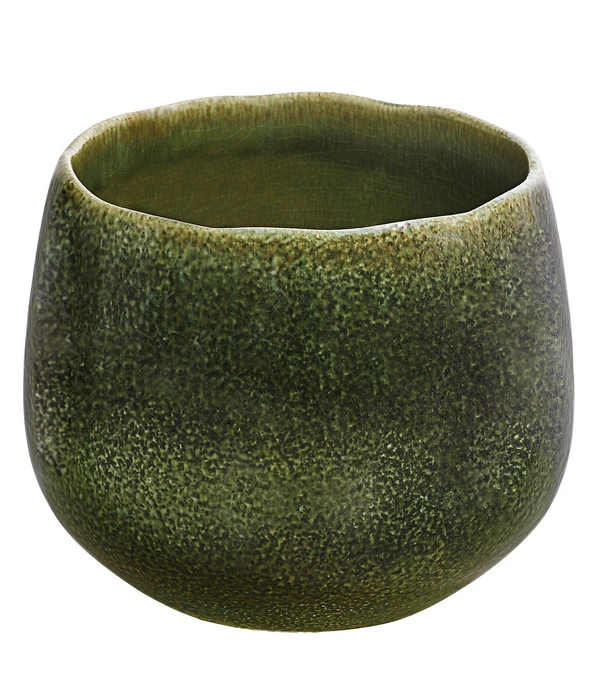 Dehner Keramik-Übertopf Linn, Bauchig, Dunkelgrün 3 Dehner Keramik-Übertopf Linn, Bauchig, Dunkelgrün