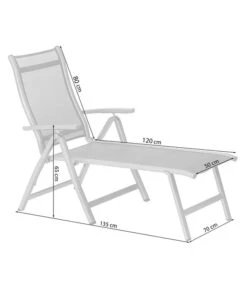 Dehner Gartenliege Chicago, Ca. B70/H72/T180 Cm -Gartenbedarf Angebote 4210258 WE FS 001 SkizzeLiegeChicagoNE