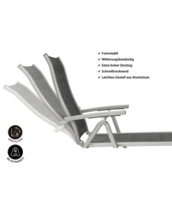 Dehner Gartenliege Chicago, Ca. B70/H72/T180 Cm -Gartenbedarf Angebote 4210258 WE IG 001 DehnerGartenliegeChicago