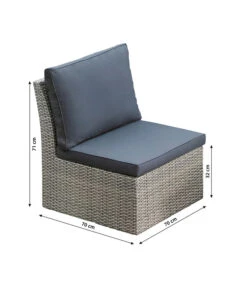 Dehner Geflecht-Lounge Rom, 4-teilig -Gartenbedarf Angebote 4407334 WE BG 002 DehnerGeflechtLoungeRomNEU