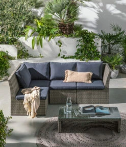 Dehner Geflecht-Lounge Rom, 4-teilig -Gartenbedarf Angebote 4407334 WE MO 002 DehnerGeflechtLoungeRomNEU