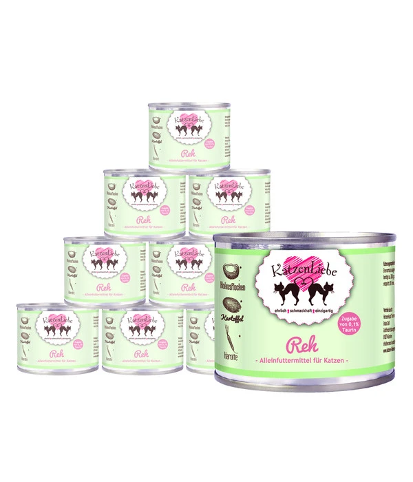 KatzenLiebe Nassfutter Für Katzen, Reh & Bio-Kartoffel 3 KatzenLiebe Nassfutter Für Katzen, Reh & Bio-Kartoffel
