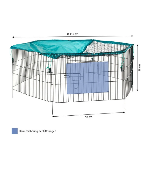 Trixie Jungtiergehege Mit Netz, Ca. B116/H58/T38 Cm 5 Trixie Jungtiergehege Mit Netz, Ca. B116/H58/T38 Cm – Bild 3