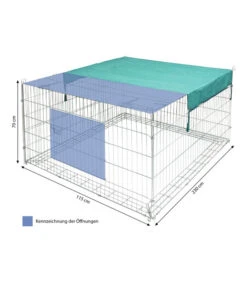 Kerbl Freigehege Mit Ausbruchsperre Für Kaninchen, Ca. B230/H70/T115 Cm -Gartenbedarf Angebote 5337092 WE BG 001 KerblFreilaufgehegeAusbruchsperre