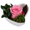 Dehner Herzschale Mit Longlife-Rose Aneta, Rosa, Ca. B7/H5 Cm -Gartenbedarf Angebote 6537641 WE FS 002 LL HerzAnetaROSA