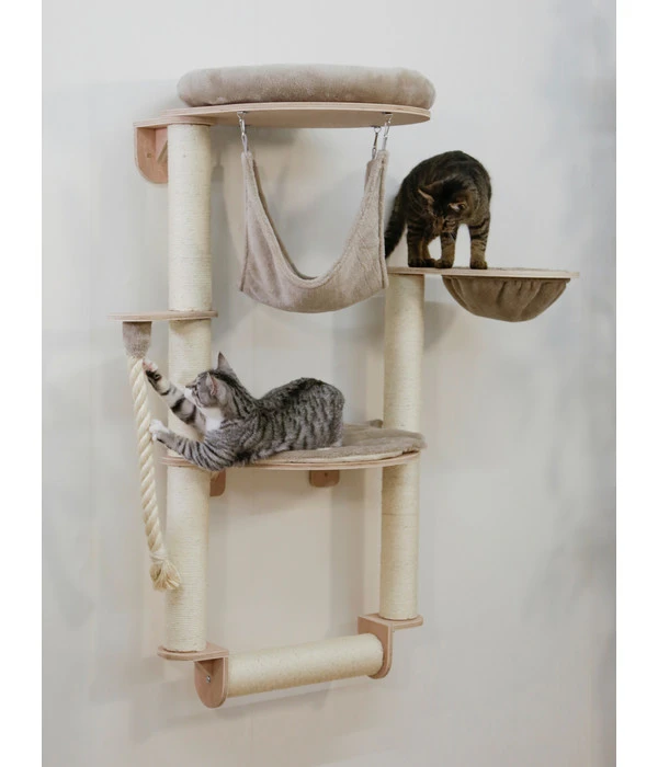 KERBL Wandkratzbaum Dolomit Grappa Pro, Beige, Ca. B70/H138/T66 Cm 4 KERBL Wandkratzbaum Dolomit Grappa Pro, Beige, Ca. B70/H138/T66 Cm – Bild 2