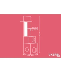 KERBL Katzenspielhaus Alex ECO, Grau, Ca. B42/H152,5/T42 Cm -Gartenbedarf Angebote 6603260 WE DE 005 ECO KatzenspielhausAlex