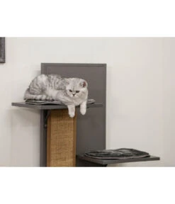 KERBL Katzenspielhaus Alex ECO, Grau, Ca. B42/H152,5/T42 Cm -Gartenbedarf Angebote 6603260 WE MO 003 ECO KatzenspielhausAlex