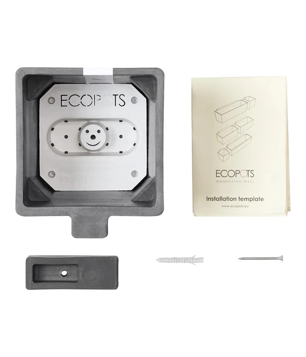 Ecopots Kunststoff-Kasten Manhattan Mit Wassersystem, Grau 10 Ecopots Kunststoff-Kasten Manhattan Mit Wassersystem, Grau – Bild 8