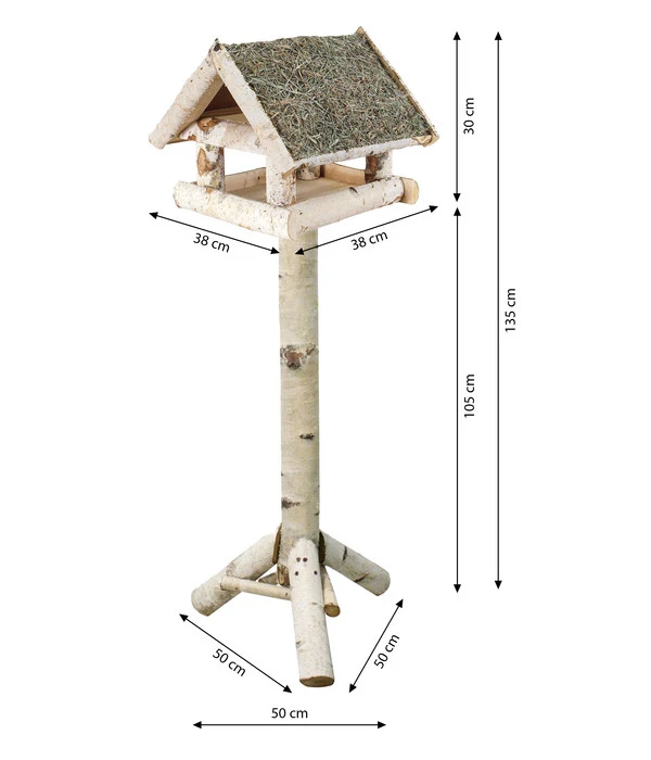 Dehner Natura Futterhaus Augsburg Mit Heudach, Inkl. Ständer, Ca. B50/H135/T50 Cm 4 Dehner Natura Futterhaus Augsburg Mit Heudach, Inkl. Ständer, Ca. B50/H135/T50 Cm – Bild 2
