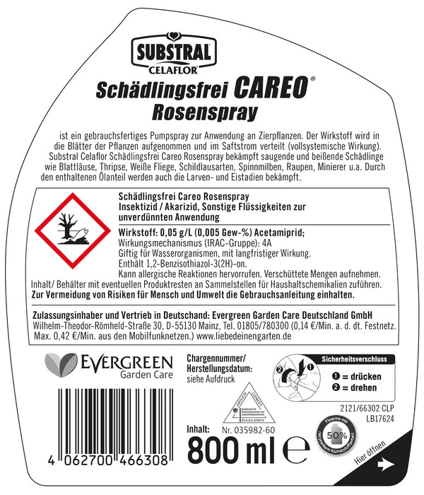 Substral® Celaflor® Schädlingsfrei Careo® Rosenspray, 800 Ml 4 Substral® Celaflor® Schädlingsfrei Careo® Rosenspray, 800 Ml – Bild 2