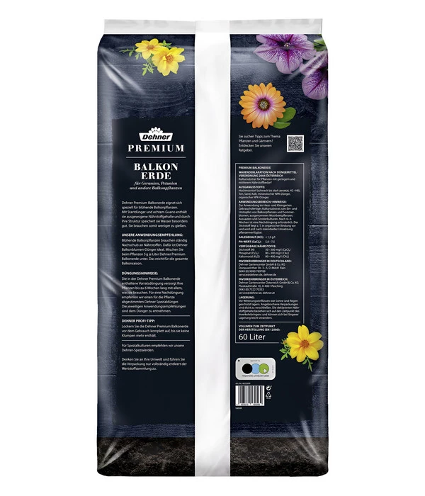 Dehner Premium Balkonerde, 60 L 4 Dehner Premium Balkonerde, 60 L – Bild 2