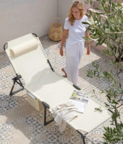 Dehner Gartenliege Mallorca, Ca. B71/H106/T227 Cm -Gartenbedarf Angebote 6635163 WE MO 002 LiegeMallorcaVanilla