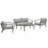 Dehner Alu-Lounge New York, 4-teilig -Gartenbedarf Angebote 6670954 WE FS 001 DehnerAluLoungeNewYork