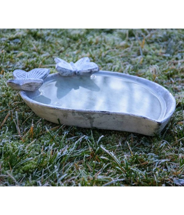 Dobar® Wildlife Vogeltränke Foglia, Keramik, Weiß, Ca. B37/H4,5/T28 Cm 4 Dobar® Wildlife Vogeltränke Foglia, Keramik, Weiß, Ca. B37/H4,5/T28 Cm – Bild 2