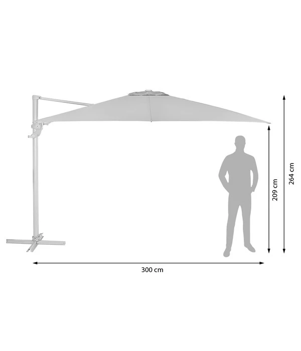 Dehner Ampelschirm Zypern, Quadratisch, Ca. B300/T300 Cm 10 Dehner Ampelschirm Zypern, Quadratisch, Ca. B300/T300 Cm – Bild 8