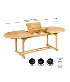 Dehner Ausziehtisch Havanna, Ca. B180-240/H74/T90 Cm -Gartenbedarf Angebote 6707905 WE IG 001 TischHavanna