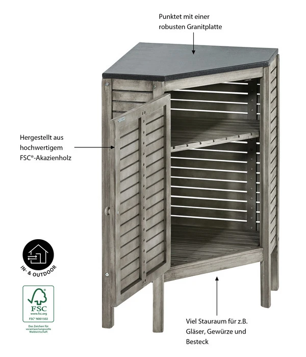 Dehner Eckschrank Southampton, Ca. B50/H90/T50 Cm 7 Dehner Eckschrank Southampton, Ca. B50/H90/T50 Cm – Bild 5