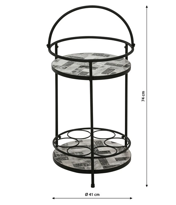 Dehner Mosaikbeistelltisch Letizia, Ca. Ø41/H74 Cm 4 Dehner Mosaikbeistelltisch Letizia, Ca. Ø41/H74 Cm – Bild 2