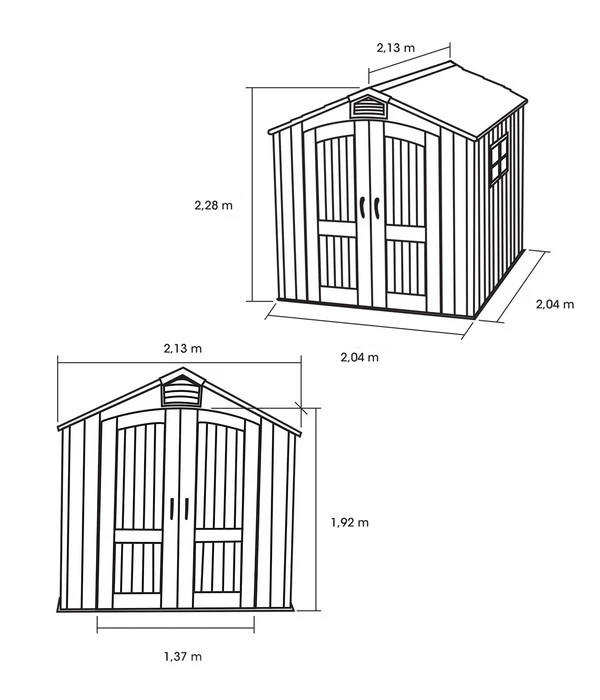 Lifetime Gerätehaus Stella, Ca. B213/H228/T213 Cm 4 Lifetime Gerätehaus Stella, Ca. B213/H228/T213 Cm – Bild 2