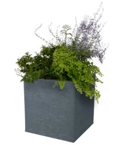 EDA-plastiques Kunststoff-Topf Graphit, Gerillt 8 EDA-plastiques Kunststoff-Topf Graphit, Gerillt -Gartenbedarf Angebote 6763643 WE FS 002 PflanztopfGrap40x40