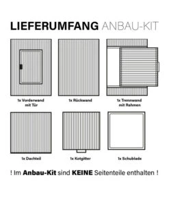 Montana Vogelvoliere Anbausatz Für Arkansas -Gartenbedarf Angebote 6811475 WE DE 002 NEU PPArkansasAnbauKitHellgrauHoehe194cm