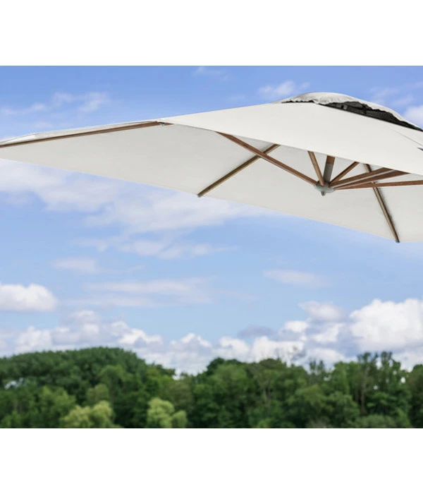 Dehner Ampelschirm Zypern, Holzoptik, Quadratisch, Ca. B300/T300 Cm 10 Dehner Ampelschirm Zypern, Holzoptik, Quadratisch, Ca. B300/T300 Cm – Bild 8