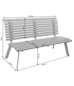 Dehner Bank London, 3-Sitzer 11 Dehner Bank London, 3-Sitzer -Gartenbedarf Angebote 6893762 6893770 6893788 WE DE 001 AlubankLondonSkizze