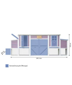 Dehner Hühnerstall Happy Farm Henriette, Ca. B281,5/H105/T80 Cm -Gartenbedarf Angebote 6896955 WE BG 001 DehnerMarkenqualitaetHuehnerstallHenriette