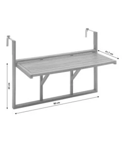 Dehner Balkonhängetisch, Ca. B90/H65/T41,7 Cm -Gartenbedarf Angebote 6897748 WE BG 001 BalkonklapptischMacao