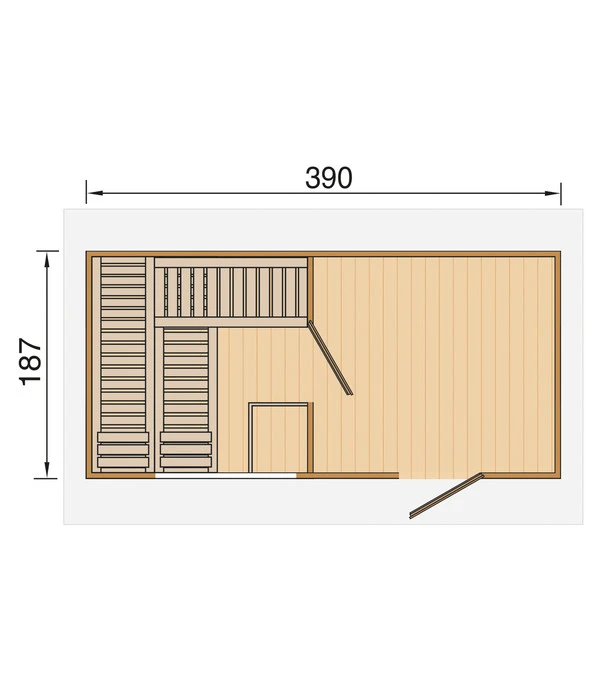 Weka Saunahaus Farsund, Ca. B415/H253/T250 Cm 6 Weka Saunahaus Farsund, Ca. B415/H253/T250 Cm – Bild 4
