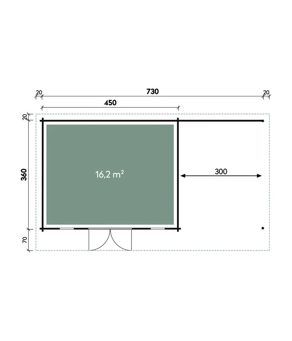 Wolff Finnhaus Gartenhaus Trondheim 70-D XL, Inkl. Lounge Rechts 5 Wolff Finnhaus Gartenhaus Trondheim 70-D XL, Inkl. Lounge Rechts – Bild 3