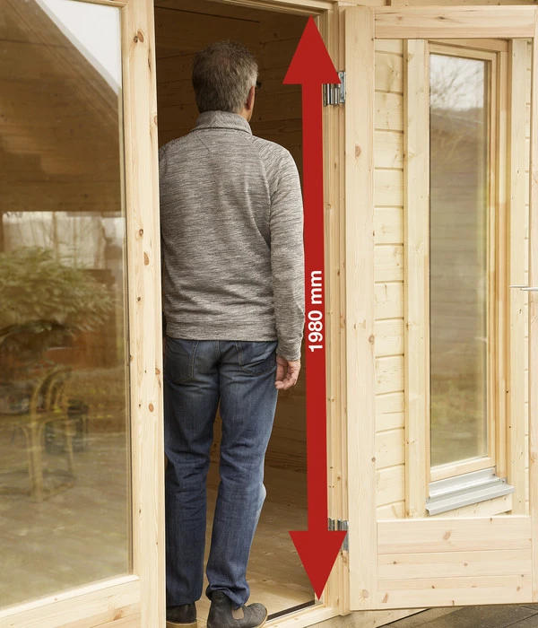 Wolff Finnhaus Gartenhaus Trondheim 70-D XL, Inkl. Lounge Rechts 7 Wolff Finnhaus Gartenhaus Trondheim 70-D XL, Inkl. Lounge Rechts – Bild 5