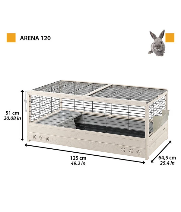Ferplast Nagerheim Arena 120, Hellbraun, Ca. B125/H51/T64 Cm 6 Ferplast Nagerheim Arena 120, Hellbraun, Ca. B125/H51/T64 Cm – Bild 4