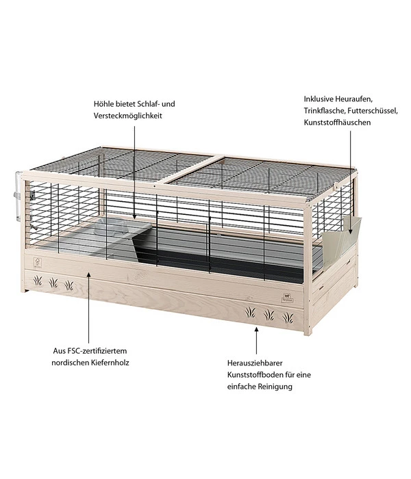 Ferplast Nagerheim Arena 120, Hellbraun, Ca. B125/H51/T64 Cm 4 Ferplast Nagerheim Arena 120, Hellbraun, Ca. B125/H51/T64 Cm – Bild 2
