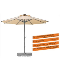Schneider Sonnenschirm Rooftop, Rund, Ca. Ø350 Cm -Gartenbedarf Angebote 6953442 WE IG 001 SchneiderSonnenschirmRooftop350natur1