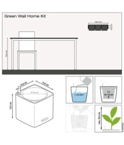 LECHUZA® CUBE Glossy Green Wall Home Kit, Ca. B48/H14/T15 Cm -Gartenbedarf Angebote 6963037 6963045 WE FS 003 GreenWallHomeKit