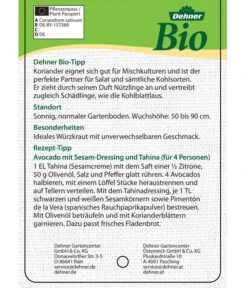 Bioland Koriander -Gartenbedarf Angebote 8001984 BioKoriander Etikett neu 2